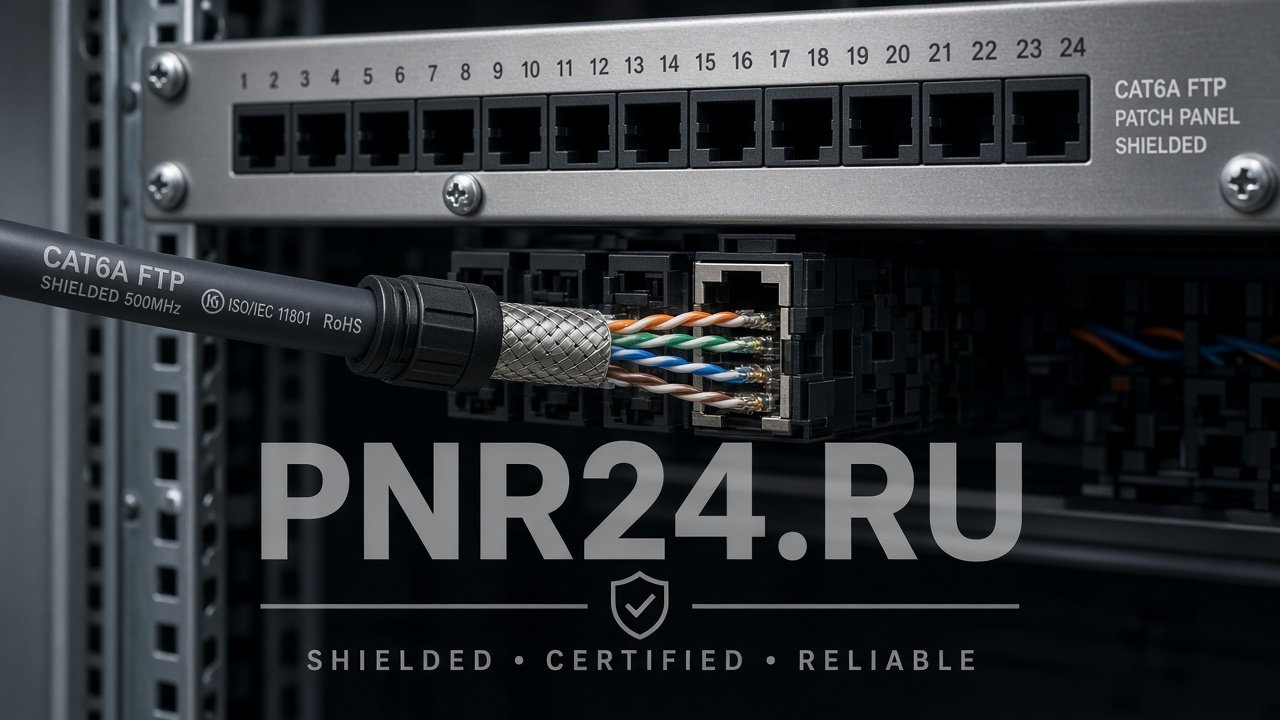 Экранирование Cat6A/FTP: заземление одной точкой, токи в экране и наводки на RS-485